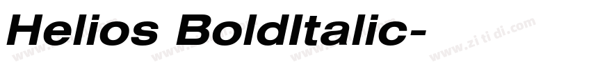 Helios BoldItalic字体转换